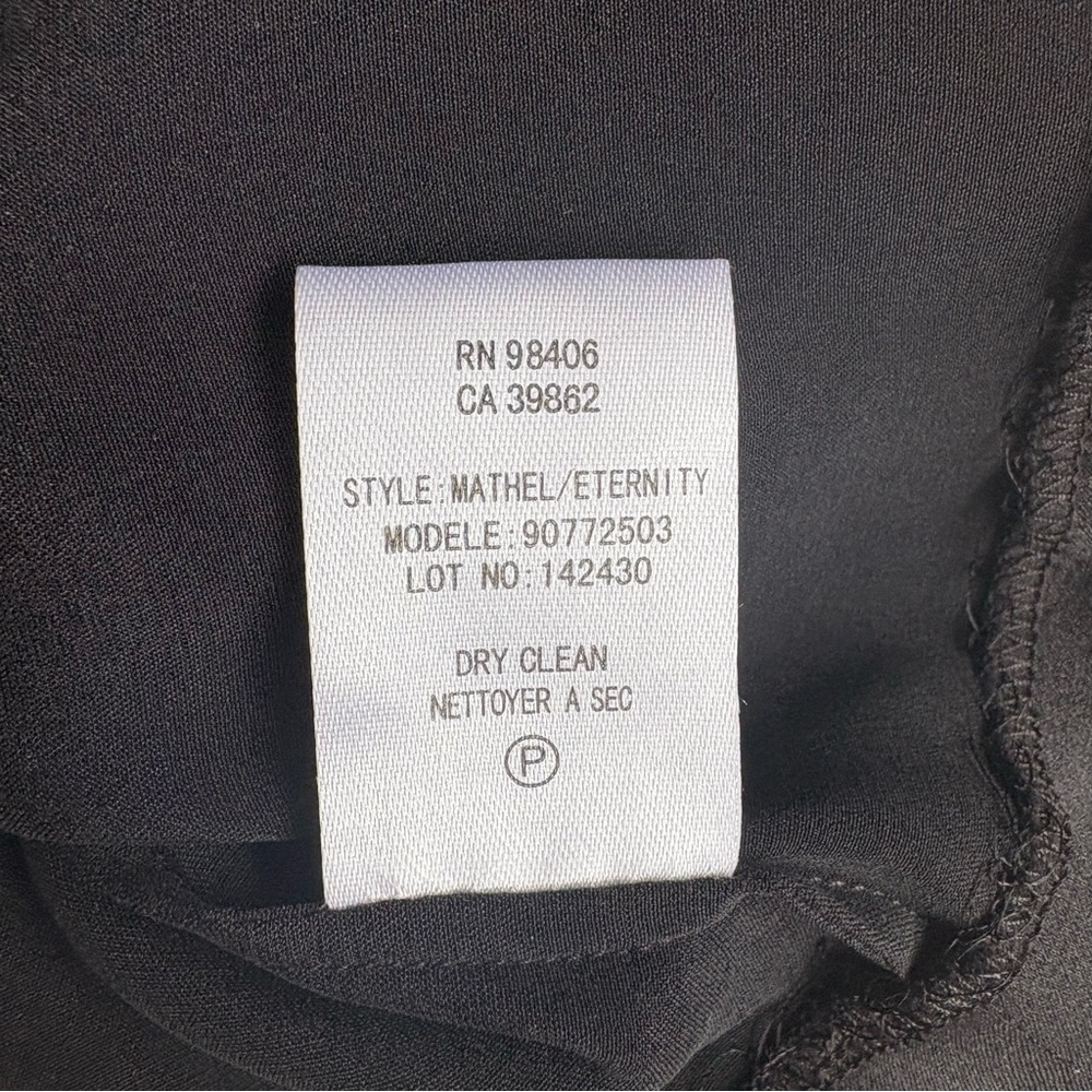 Theory Silk Blend Blouse Black Mathel Eternity size L - Picture 9 of 9